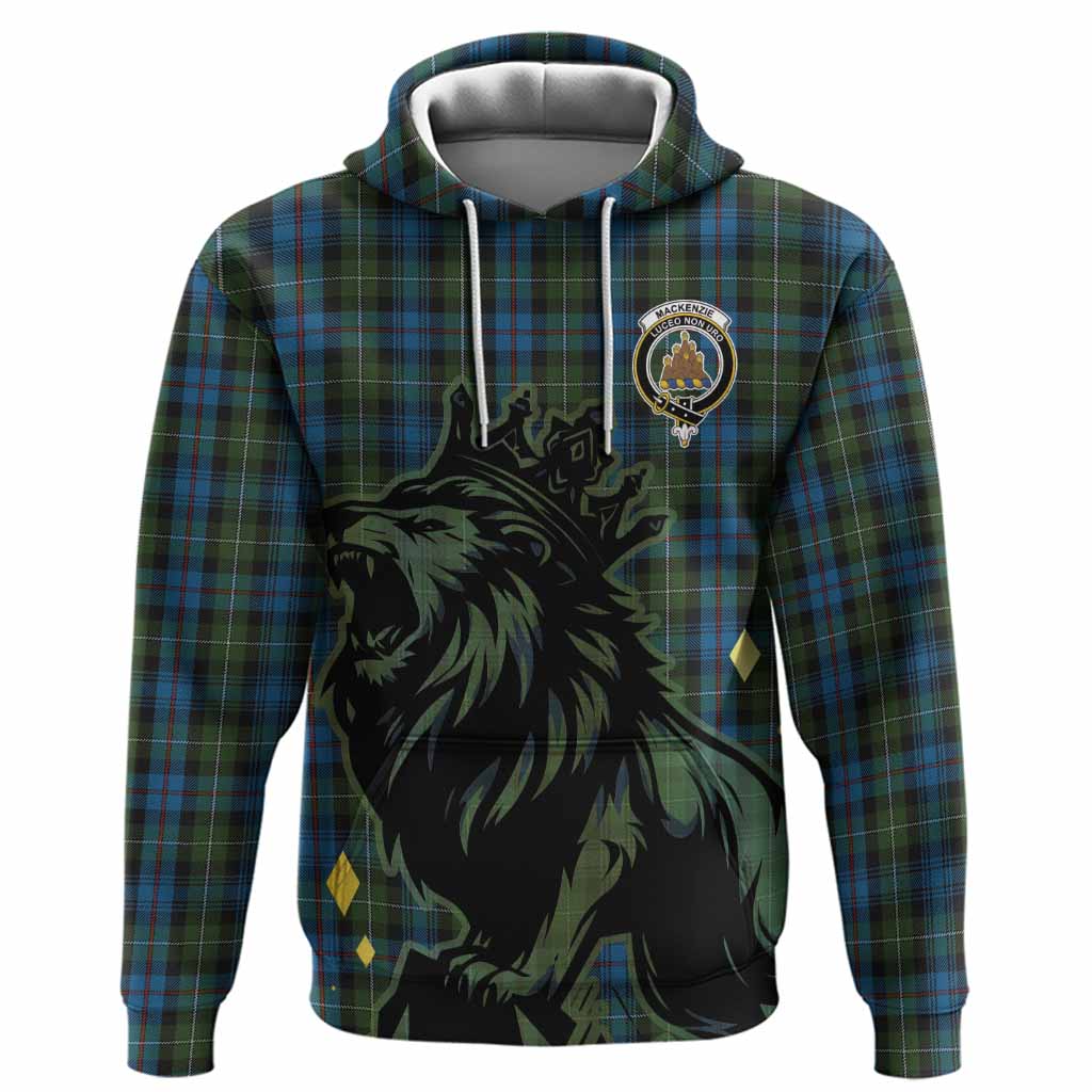 Mackenzie (Mckenzie) Tartan Family Crest Hoodie Crowned Lion Roaring