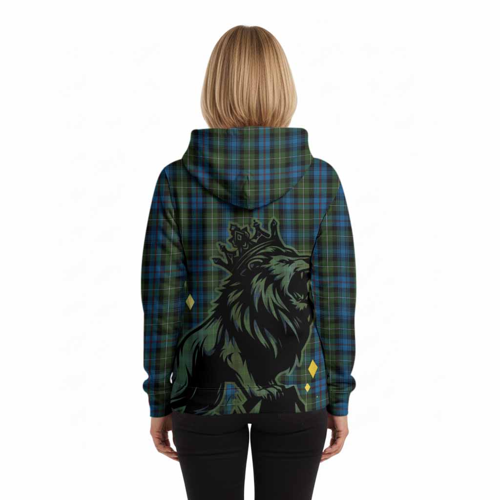 Mackenzie (Mckenzie) Tartan Family Crest Hoodie Crowned Lion Roaring