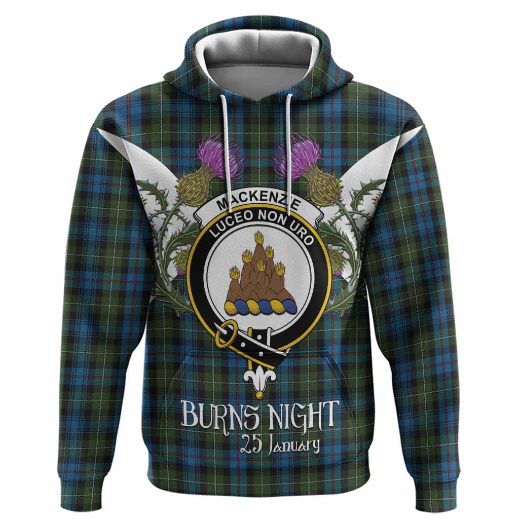 Mackenzie (Mckenzie) Tartan Family Crest Hoodie Scottish Burns Night Thistle Floral