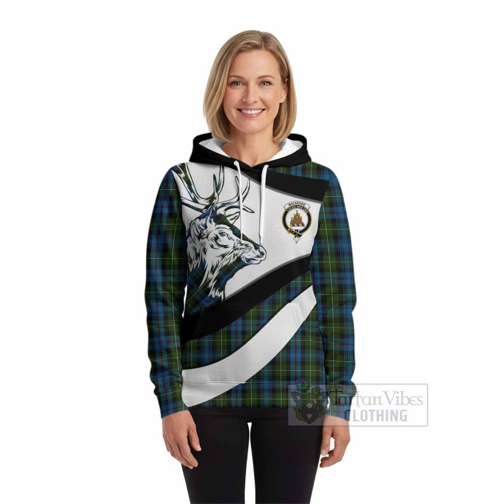 Mackenzie (Mckenzie) Tartan Family Crest Hoodie Scottish Red Deer Curves Style