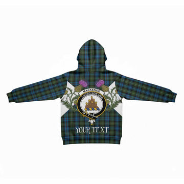 Mackenzie (Mckenzie) Tartan Family Crest Kid Hoodie Scottish Burns Night Thistle Floral