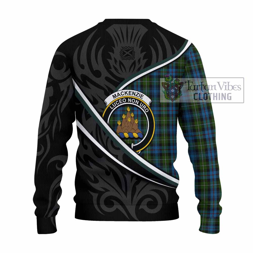 Mackenzie (Mckenzie) Tartan Family Crest Knitted Sweater Celtic Scottish Thistle Floral - Tartan Vibes Clothing