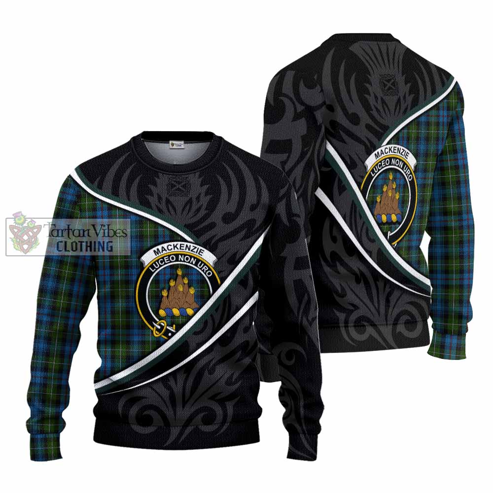 Mackenzie (Mckenzie) Tartan Family Crest Knitted Sweater Celtic Scottish Thistle Floral - Tartan Vibes Clothing