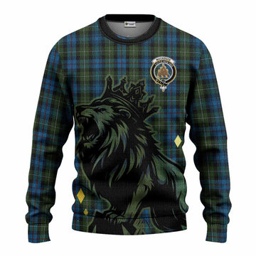 Mackenzie (Mckenzie) Tartan Family Crest Knitted Sweater Crowned Lion Roaring