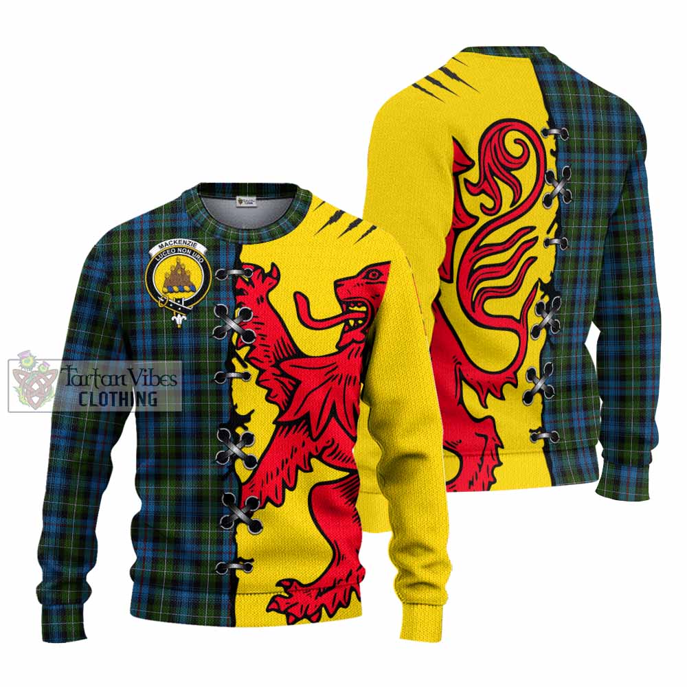Mackenzie (Mckenzie) Tartan Family Crest Knitted Sweater Lion Rampant Honor - Tartan Vibes Clothing