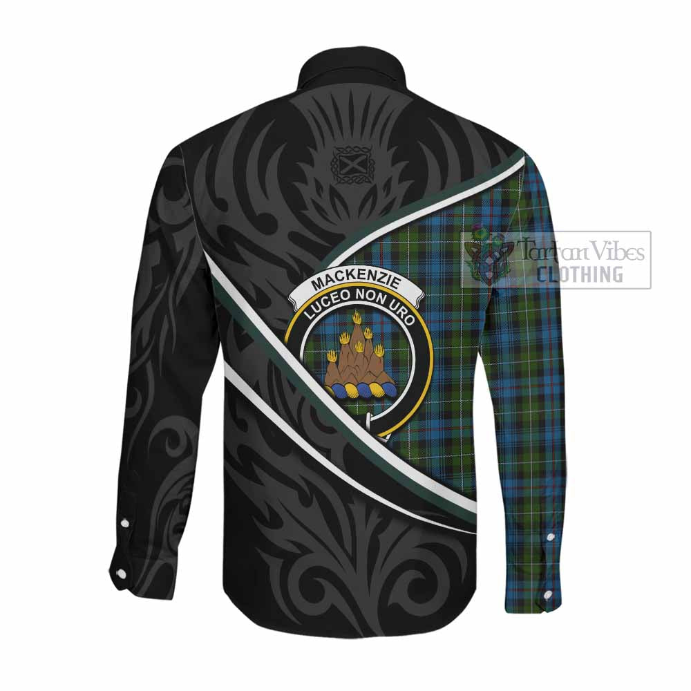 Mackenzie (Mckenzie) Tartan Family Crest Long Sleeve Button Shirts Celtic Scottish Thistle Floral - Tartan Vibes Clothing