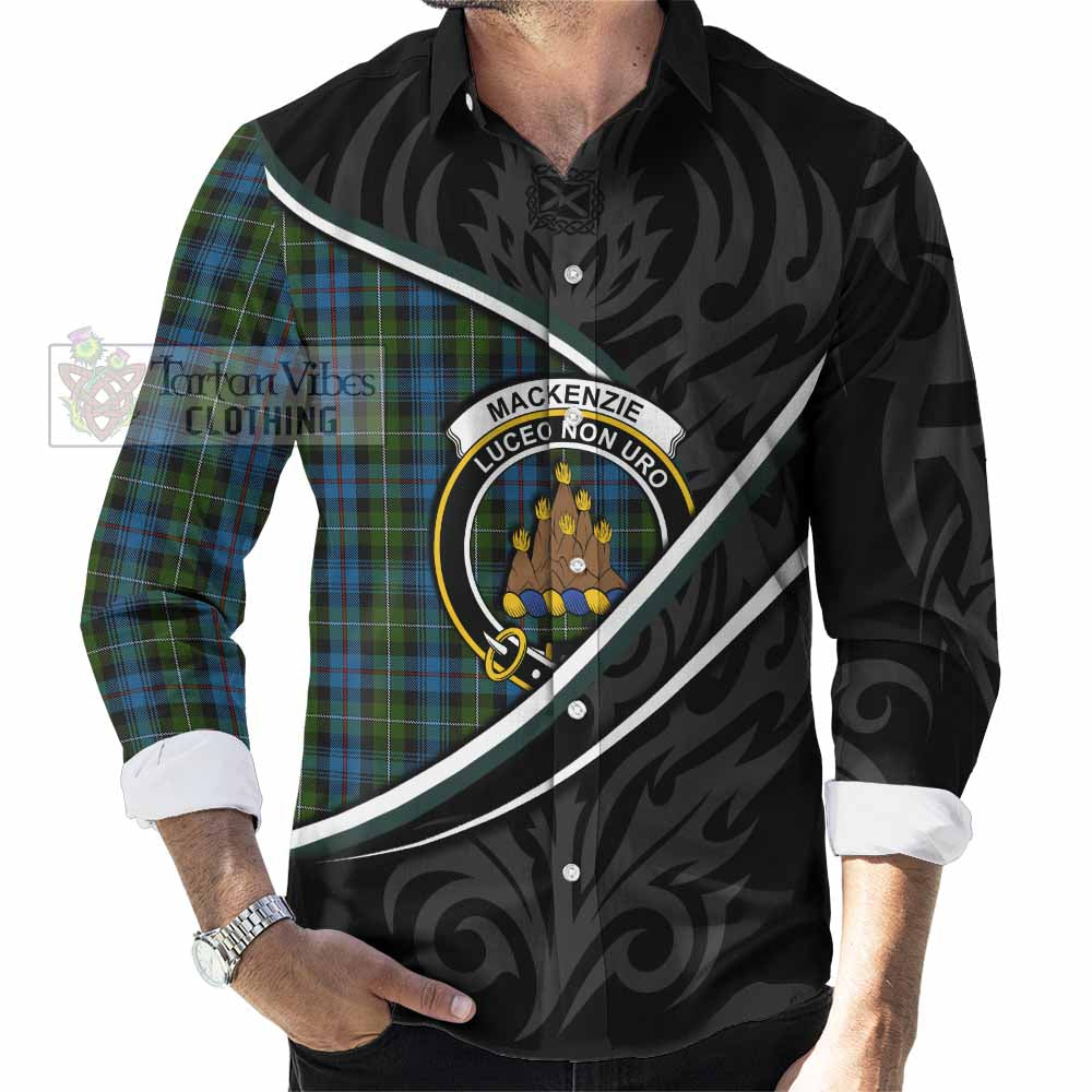 Mackenzie (Mckenzie) Tartan Family Crest Long Sleeve Button Shirts Celtic Scottish Thistle Floral - Tartan Vibes Clothing