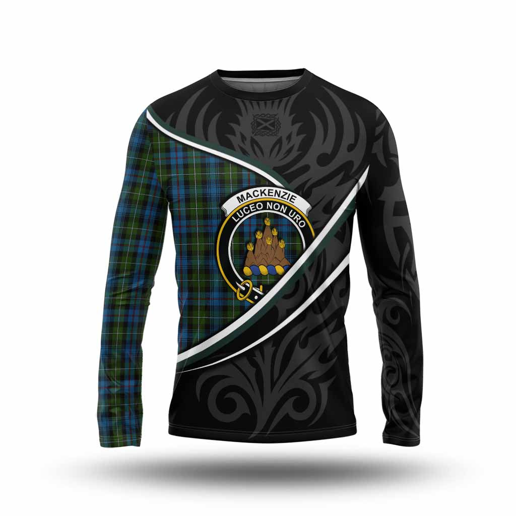 Mackenzie (Mckenzie) Tartan Family Crest Long Sleeve T-Shirt Celtic Scottish Thistle Floral - Tartan Vibes Clothing