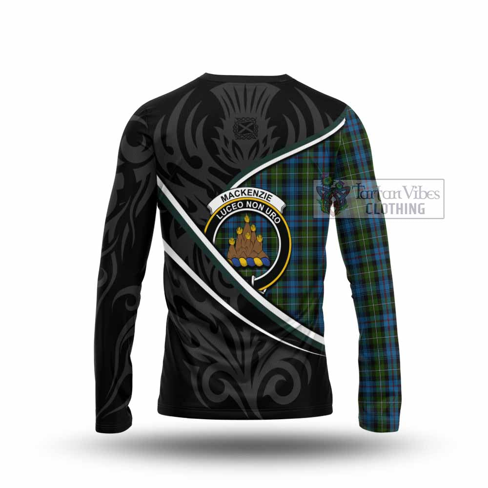 Mackenzie (Mckenzie) Tartan Family Crest Long Sleeve T-Shirt Celtic Scottish Thistle Floral - Tartan Vibes Clothing