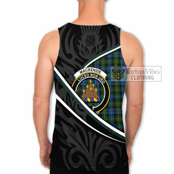 Mackenzie (Mckenzie) Tartan Family Crest Men Tank Top Celtic Scottish Thistle Floral