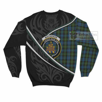 Mackenzie (Mckenzie) Tartan Family Crest Sweatshirt Celtic Scottish Thistle Floral