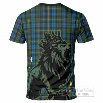 Mackenzie (Mckenzie) Tartan Family Crest T-Shirt Crowned Lion Roaring