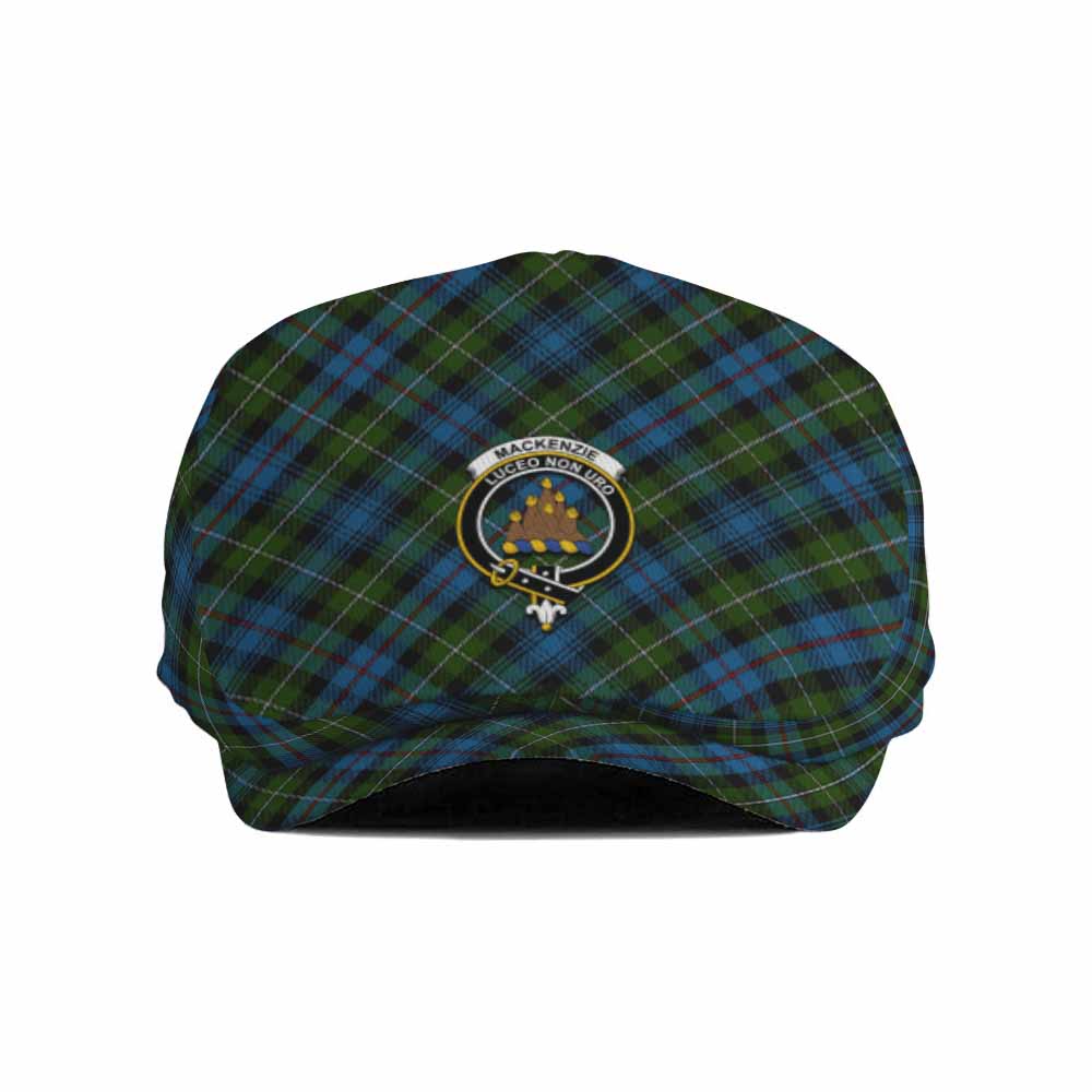 Mackenzie (Mckenzie) Tartan Flat Cap, Jeff Cap Cross Style with Family Crest - Tartan Vibes Clothing