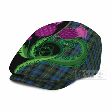 Mackenzie (Mckenzie) Tartan Flat Cap, Jeff Cap Traditional Scottish Thistle