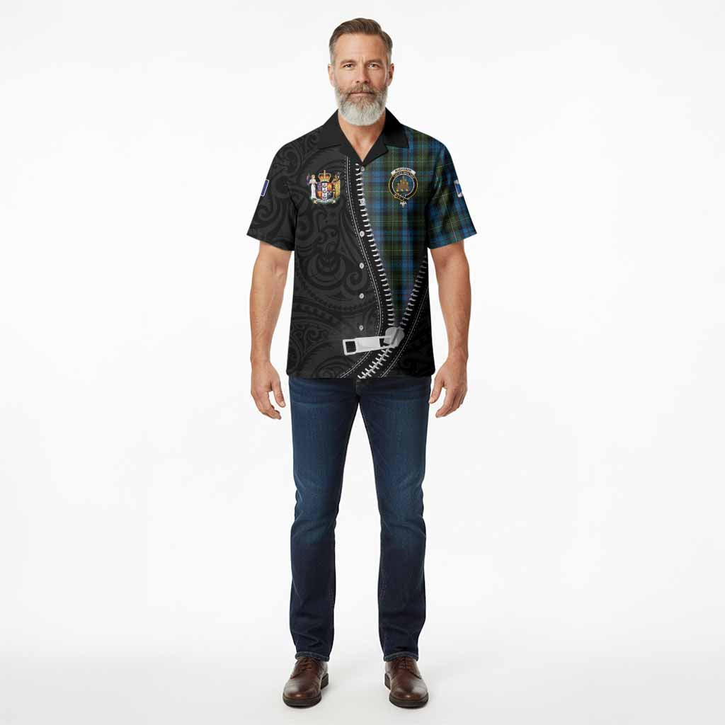 Mackenzie (Mckenzie) Tartan Hawaiian Shirt New Zealand Pattern Unique Zipper Stylized