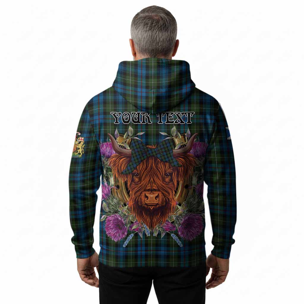 Mackenzie (Mckenzie) Tartan Hoodie Scottish Thistle Heilan Coo