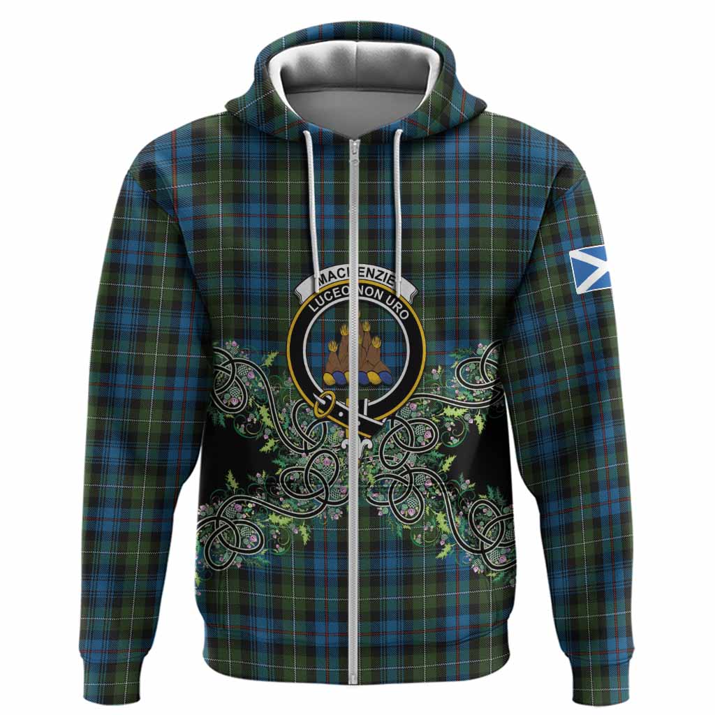 Mackenzie (Mckenzie) Tartan Hoodie Thistle Scottish Spirit