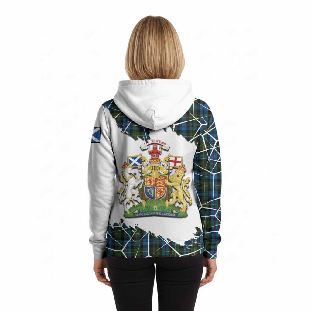 Mackenzie (Mckenzie) Tartan Hoodie with Family Crest and Lion Rampant Grunge Style
