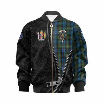 Mackenzie (Mckenzie) Tartan Kid Bomber Jacket New Zealand Pattern Unique Zipper Stylized