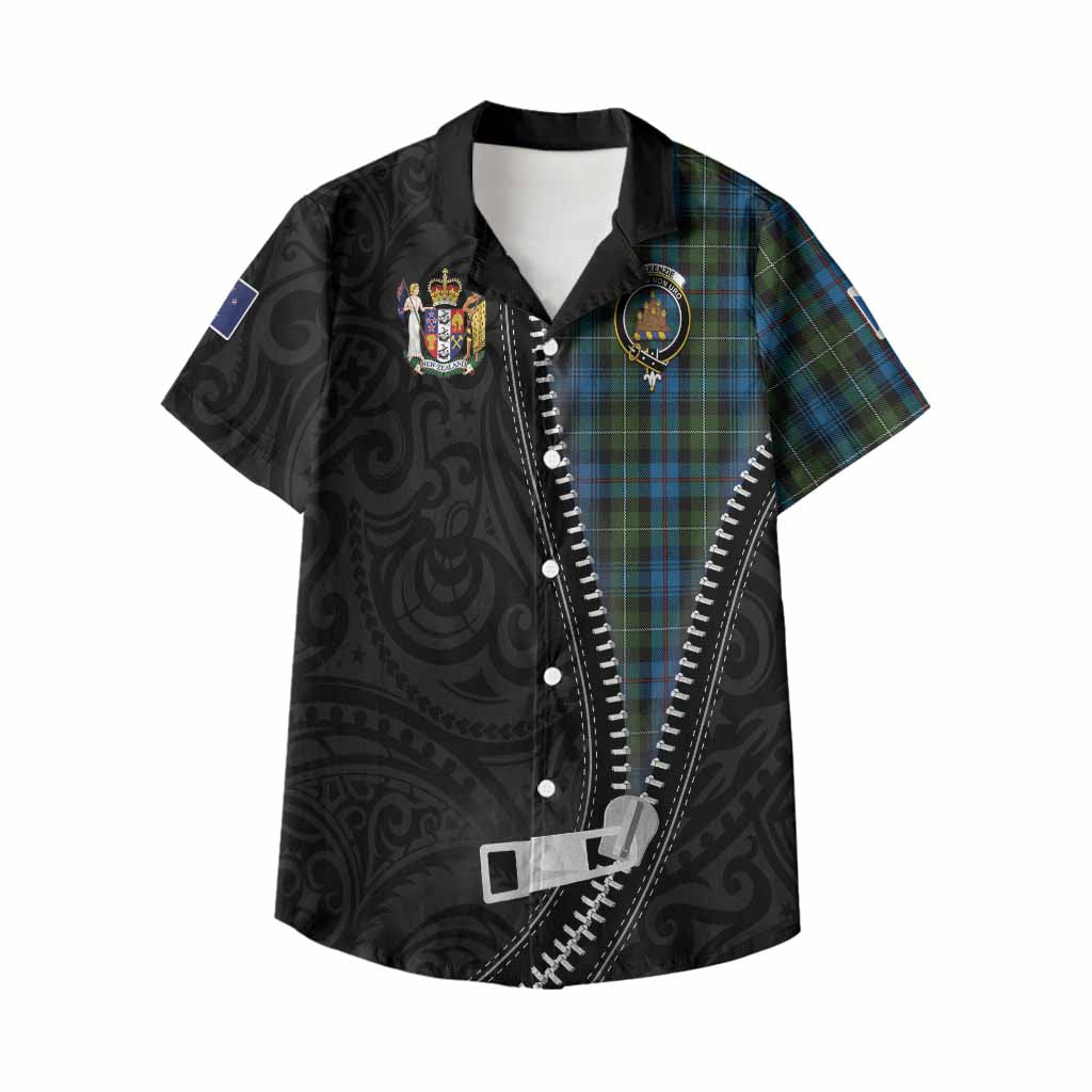 Mackenzie (Mckenzie) Tartan Kid Hawaiian Shirt New Zealand Pattern Unique Zipper Stylized