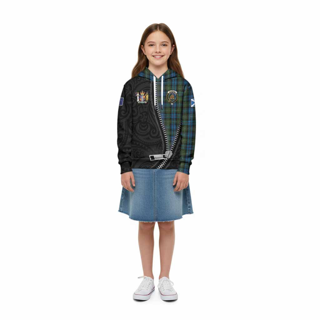 Mackenzie (Mckenzie) Tartan Kid Hoodie New Zealand Pattern Unique Zipper Stylized