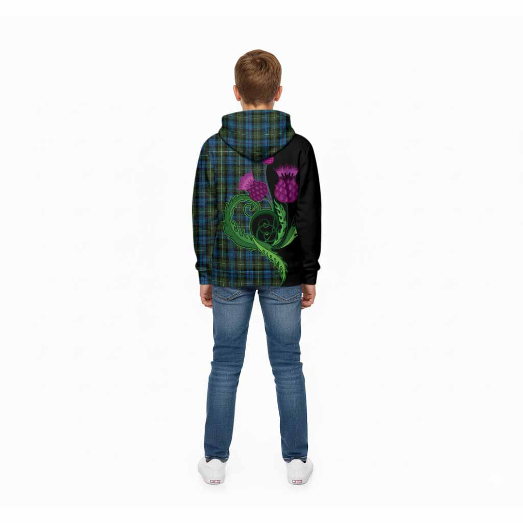 Mackenzie (Mckenzie) Tartan Kid Hoodie Traditional Scottish Thistle
