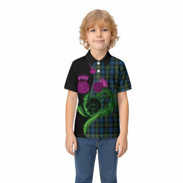 Mackenzie (Mckenzie) Tartan Kid Polo Shirt Traditional Scottish Thistle