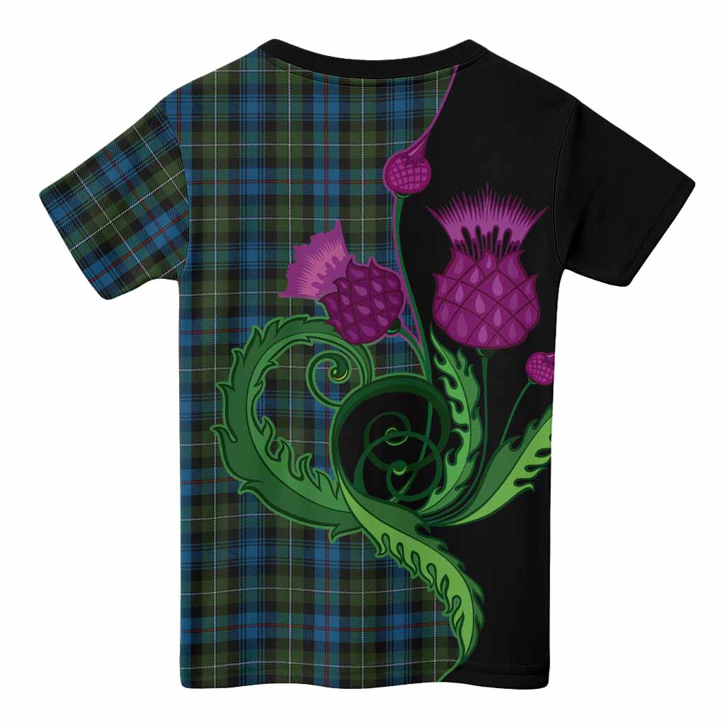 Mackenzie (Mckenzie) Tartan Kid T-shirt Traditional Scottish Thistle