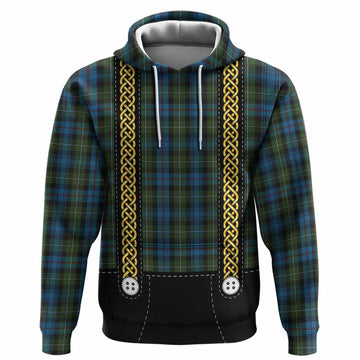 Mackenzie (Mckenzie) Tartan Lederhosen Costume Hoodie Scotland Celtic Knot Motif