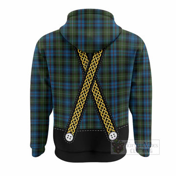 Mackenzie (Mckenzie) Tartan Lederhosen Costume Hoodie Scotland Celtic Knot Motif