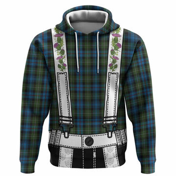 Mackenzie (Mckenzie) Tartan Lederhosen Costume Hoodie Scotland Thistle Floral