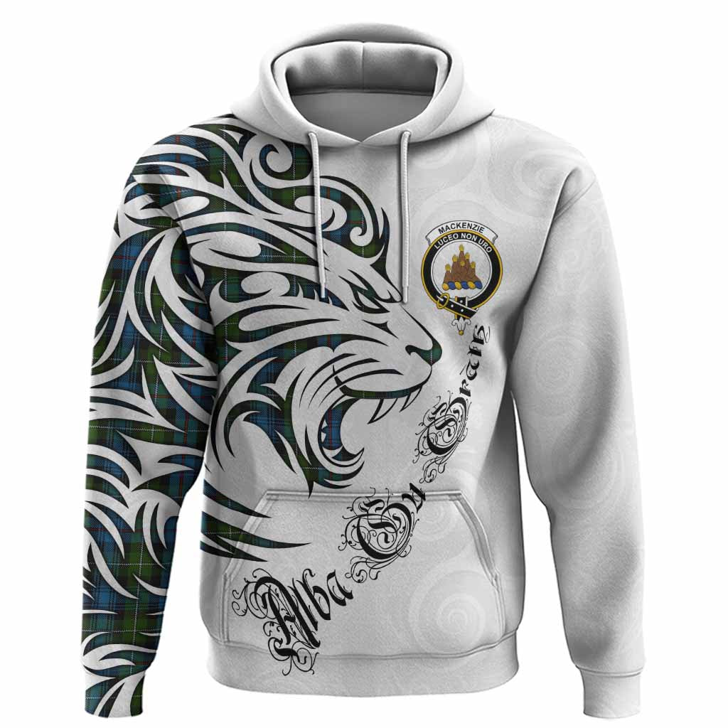 Mackenzie (Mckenzie) Tartan Lion Roar Hoodie Alba Gu Brath with Celtic Motifs