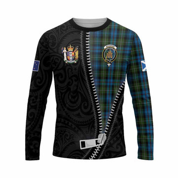Mackenzie (Mckenzie) Tartan Long Sleeve T-Shirt New Zealand Pattern Unique Zipper Stylized