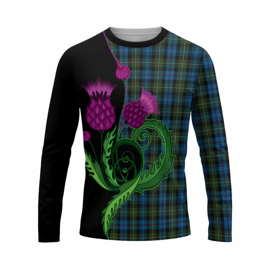 Mackenzie (Mckenzie) Tartan Long Sleeve T-Shirt Traditional Scottish Thistle