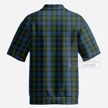 Mackenzie (Mckenzie) Tartan Men’s Polo Sweater Top with Family Crest