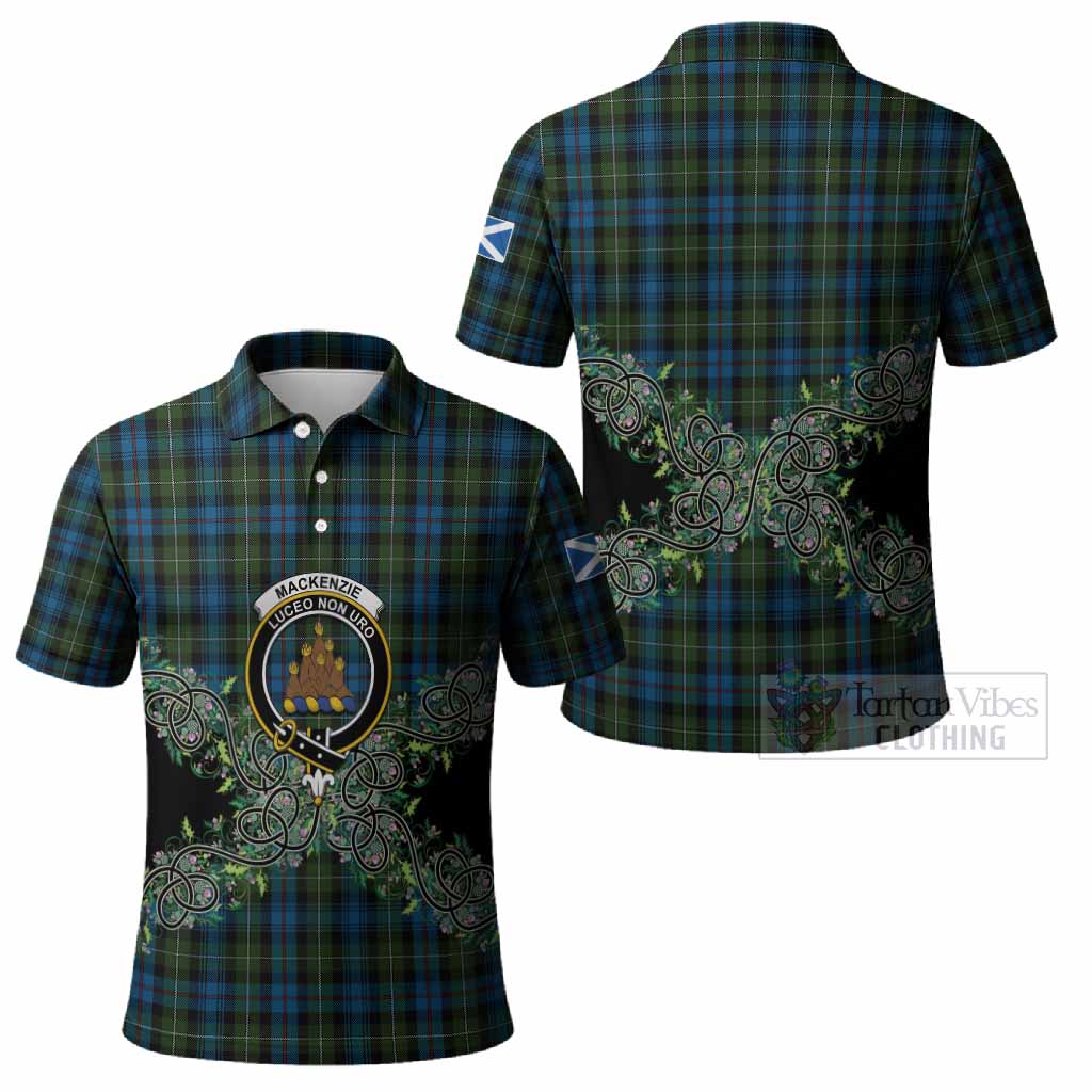 Mackenzie (Mckenzie) Tartan Polo Shirt Thistle Scottish Spirit
