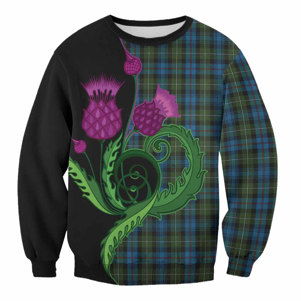 Mackenzie (Mckenzie) Tartan Sweatshirt Traditional Scottish Thistle