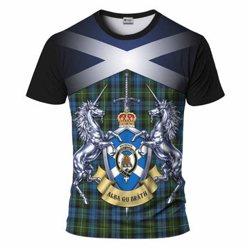 Mackenzie (Mckenzie) Tartan T-Shirt Alba Gu Brath Unicorn Crest