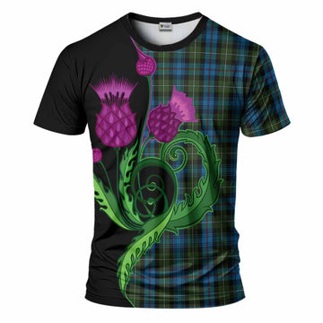 Mackenzie (Mckenzie) Tartan T-Shirt Traditional Scottish Thistle