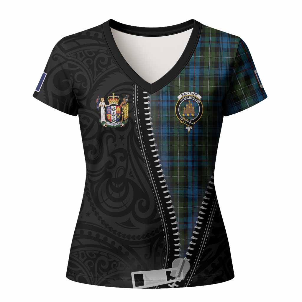 Mackenzie (Mckenzie) Tartan Women T shirt New Zealand Pattern Unique Zipper Stylized