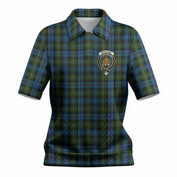 Mackenzie (Mckenzie) Tartan Women’s Polo Sweater Top with Family Crest