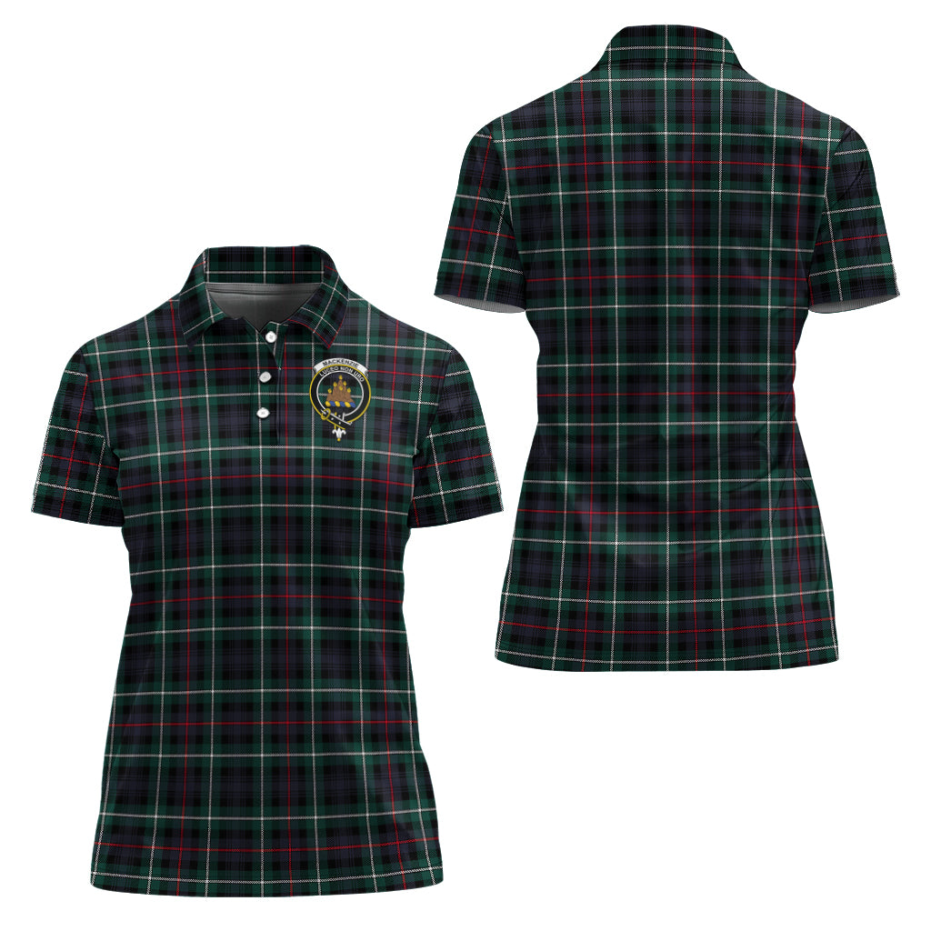 MacKenzie Modern Tartan Polo Shirt with Family Crest For Women - Tartanvibesclothing
