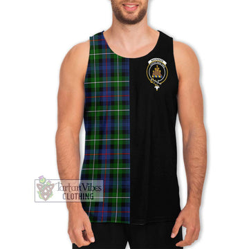 Tartan Vibes Clothing Mackenzie Modern #2 Tartan Men's Tank Top with Family Crest and Half Of Me Style