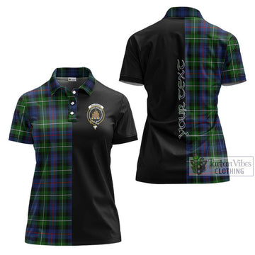 Tartan Vibes Clothing Mackenzie Modern #2 Tartan Women's Polo Shirt with Family Crest and Half Of Me Style