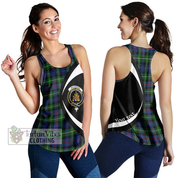 Tartan Vibes Clothing Mackenzie Modern #2 Tartan Women's Racerback Tanks with Family Crest Circle Style