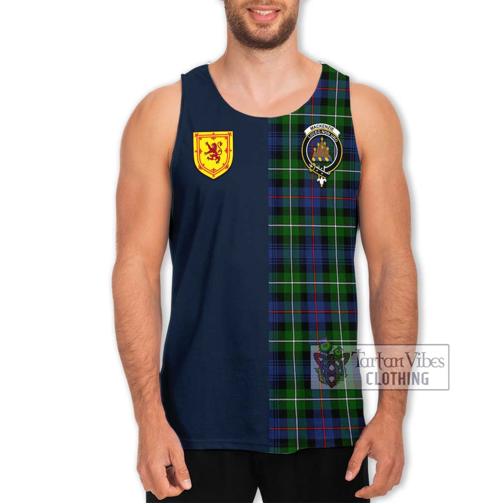 Tartan Vibes Clothing Mackenzie Modern #2 Tartan Men's Tank Top with Scottish Lion Royal Arm Half Style