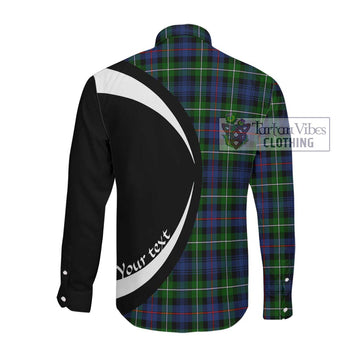 Tartan Vibes Clothing Mackenzie Modern #2 Tartan Long Sleeve Button Up with Family Crest Circle Style