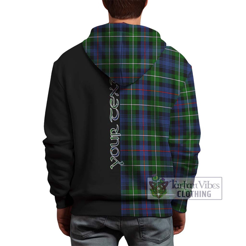 Tartan Vibes Clothing Mackenzie Modern #2 Tartan Hoodie with Family Crest and Half Of Me Style