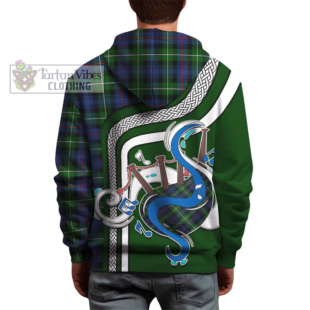 Tartan Vibes Clothing Mackenzie Modern #2 Tartan Hoodie with Epic Bagpipe Style