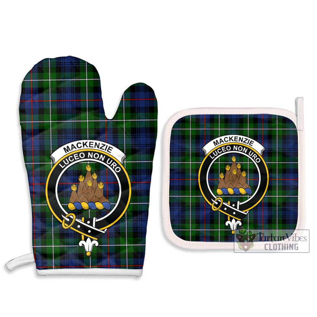 Tartan Vibes Clothing Mackenzie Modern #2 Tartan Combo Oven Mitt & Pot-Holder with Family Crest